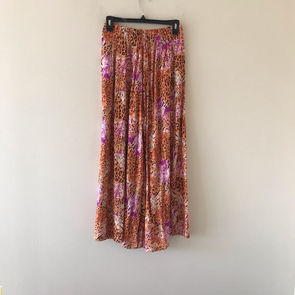 Umgee Cheetah Print Boho Wide Leg Palazzo Pants, NWT - Picture 13 of 16